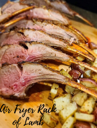 Air Fryer Rack of Lamb Pinterest Pin