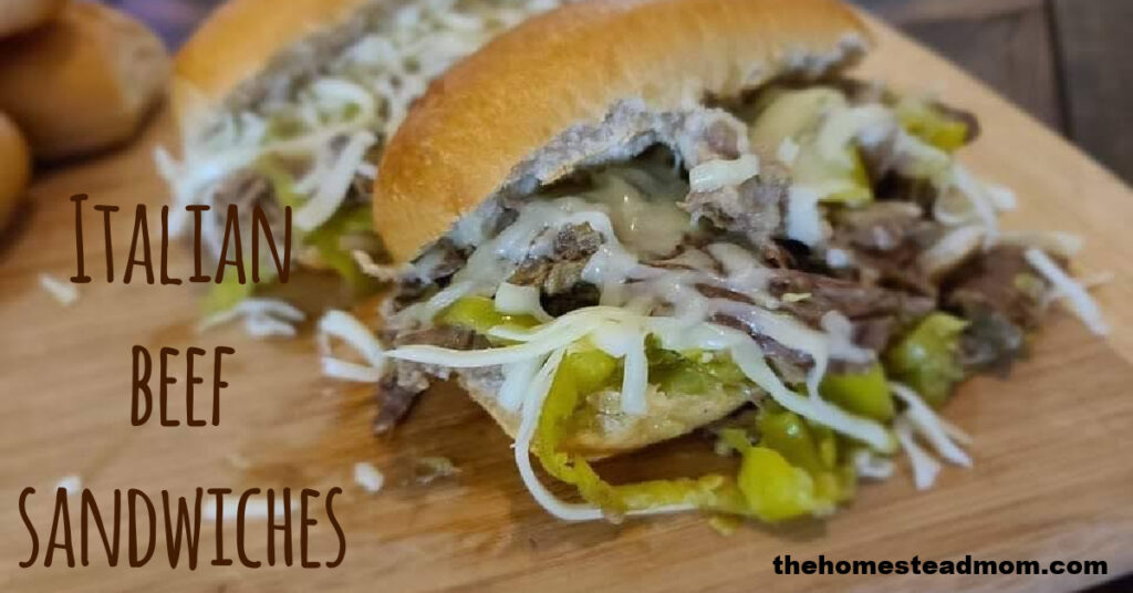 Easy Crockpot Italian Beef Sandwiches